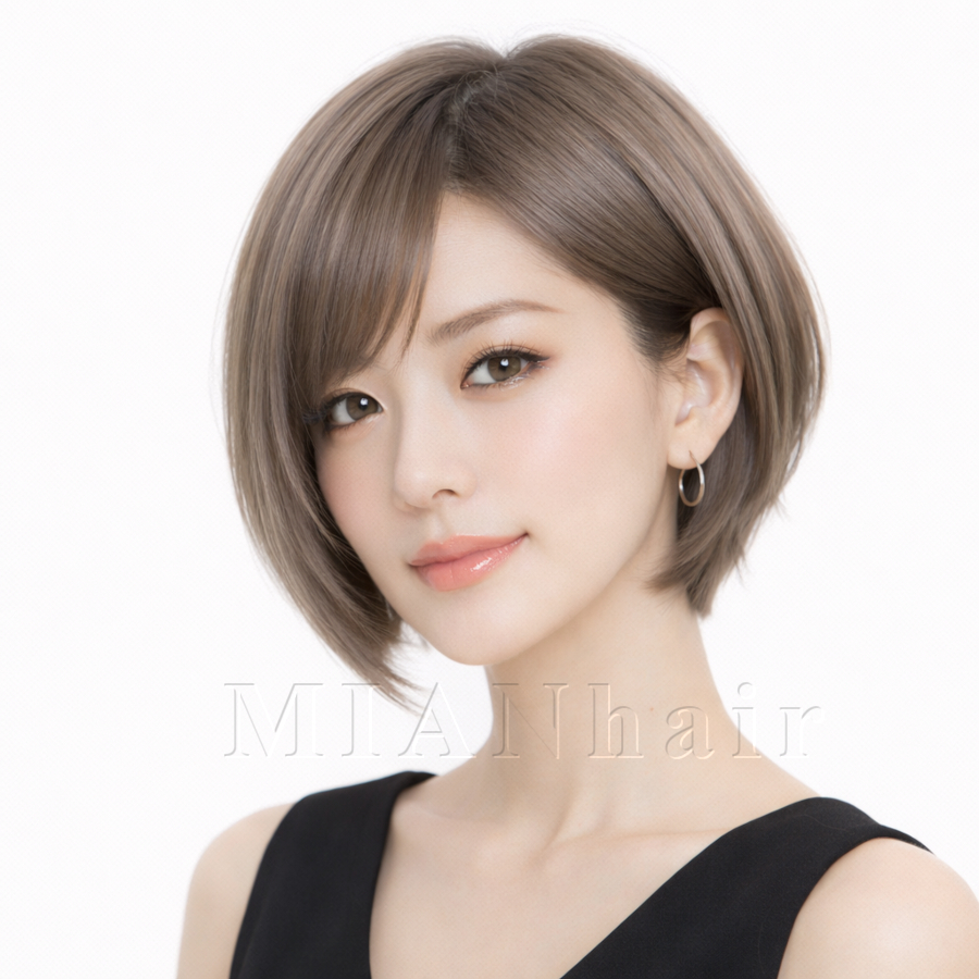 前下がりボブ若々しく見える40代女性