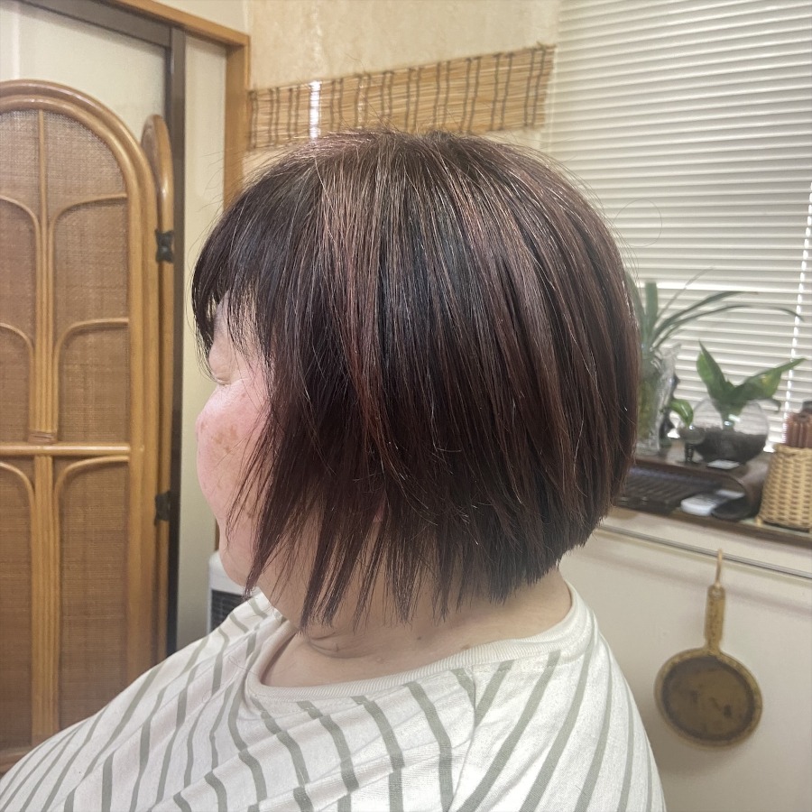 前下がりボブ50代サイド