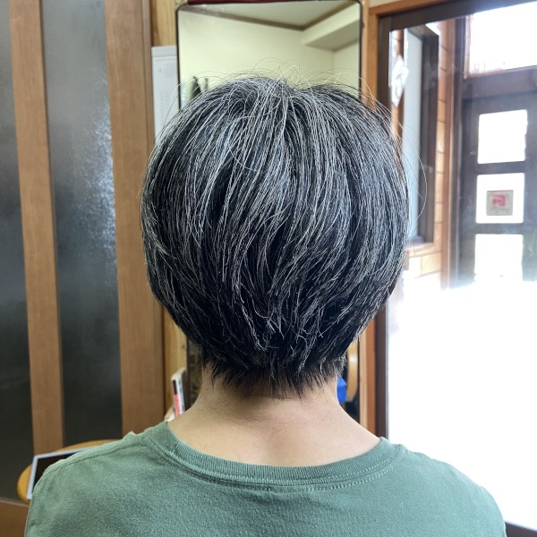 ひし形ショートボブアフター画像