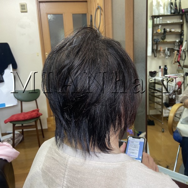 同じくメテオストレート&メテオカラーはヘアマニキュア使用の画像